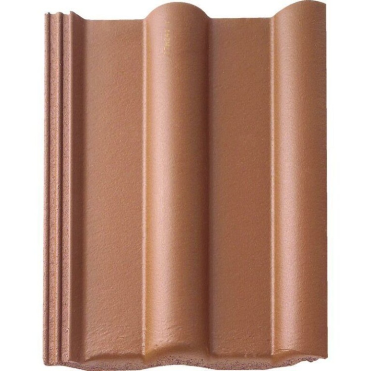 Цементно-песчаная рядовая черепица Франкфуртская BRAAS, коричневая