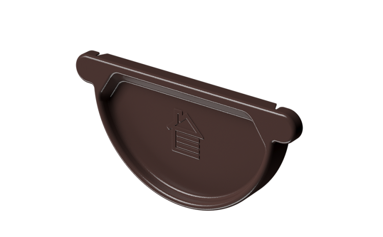 Заглушка желоба D125 DOCKE Premium STAL, шоколад