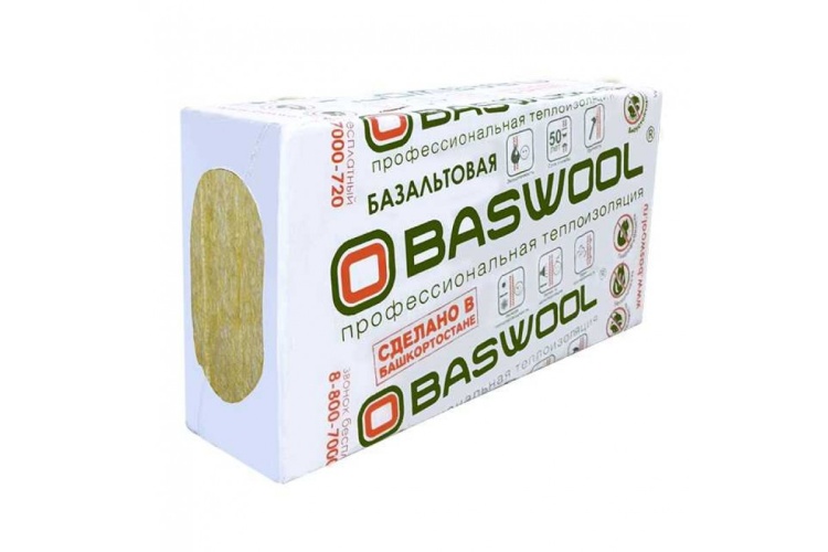 Утеплитель BASWOOL 90 - Вент 1200х600х120 мм, 2 шт. уп