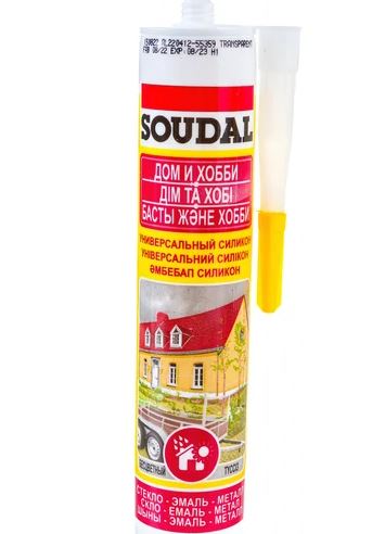 Универсальный силикон Soudal, бесцветный, 280мл